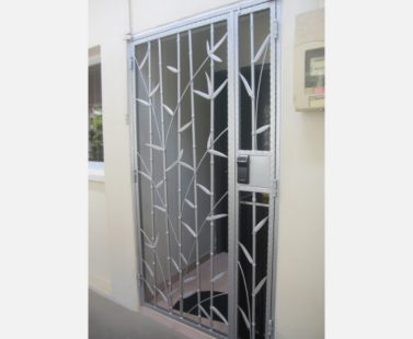 Bamboo Silver Wrought Iron HDB Gate