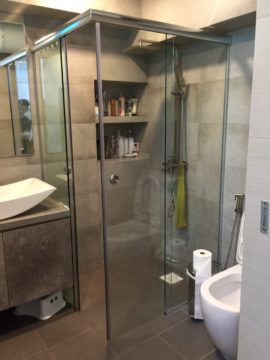 Buy wall to wall glass shower screen - My Digital Lock Singapore Showroom. Call 9067 7990