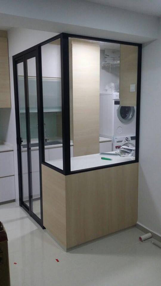 HDB Toilet Door | Slide and Swing PVC Door