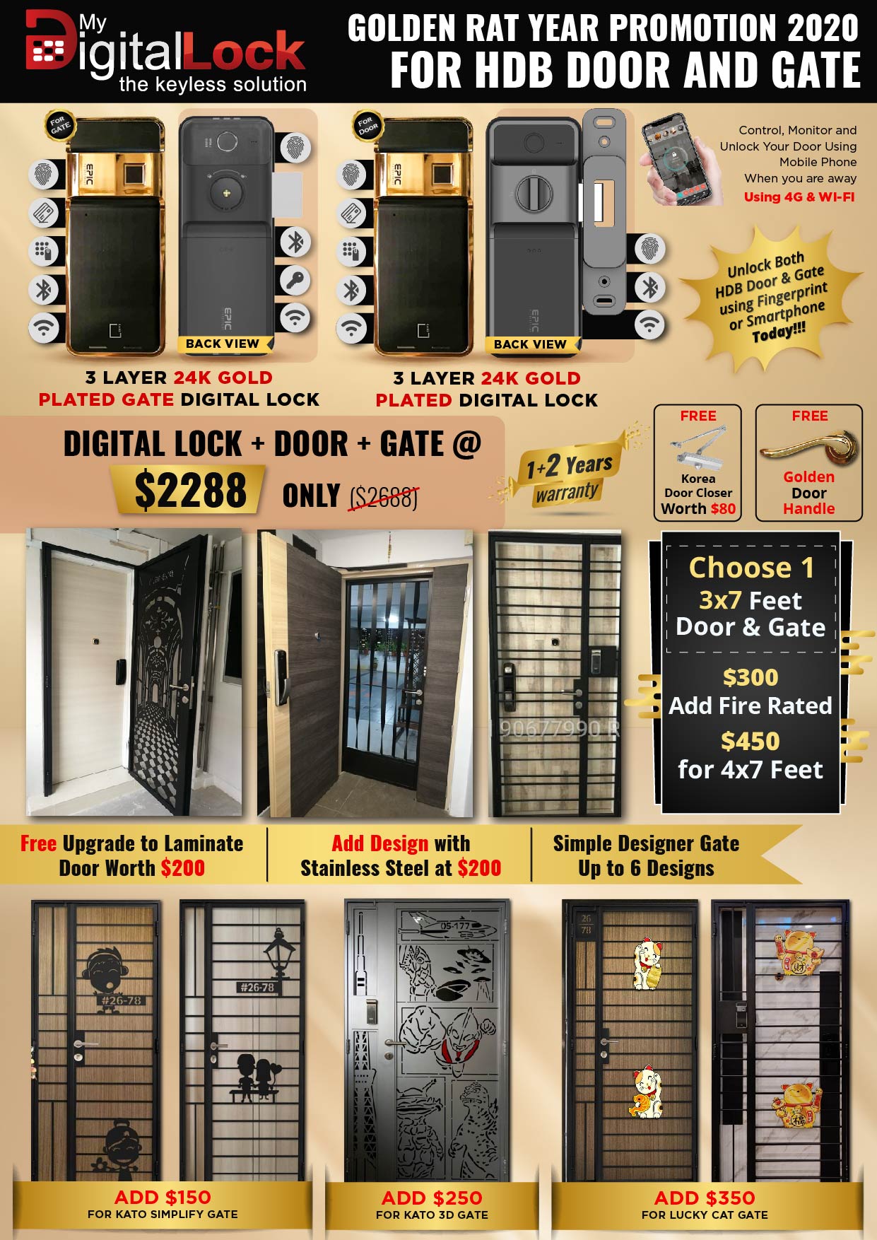 Golden-Rat-Year-HDB-Door-and-Gate-Promotion-with-24K-Gold-Plated-Digital-Lock