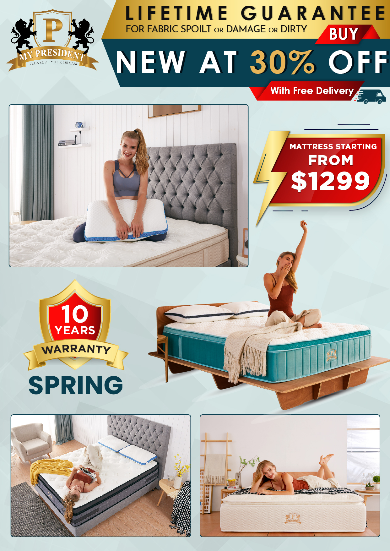 My President Mattress Lifetime Warranty Mattress