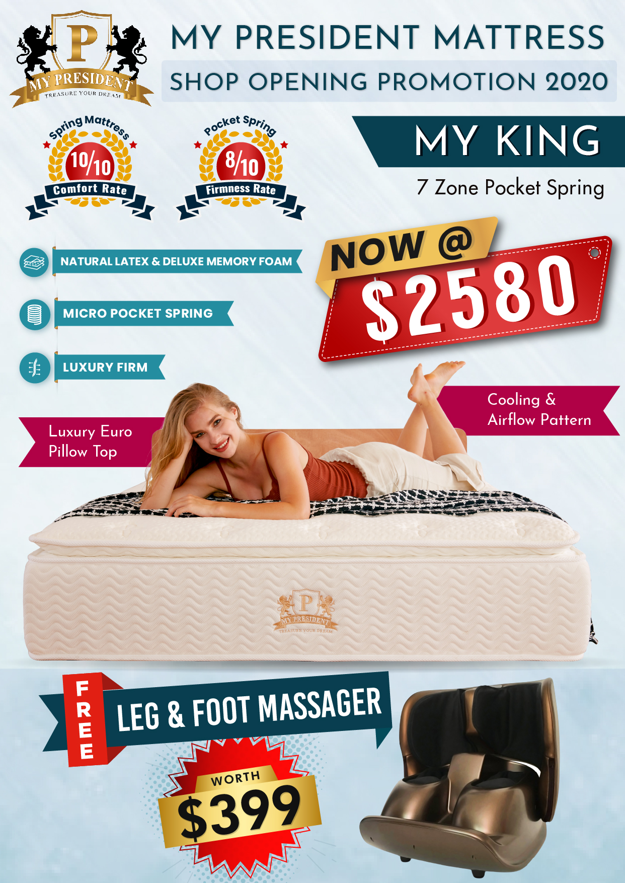 My President Mattress My King Mattress