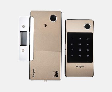 Keywe-Damian-Gold-Dual-Fingerprint-Gate-Lock-(Keypad)