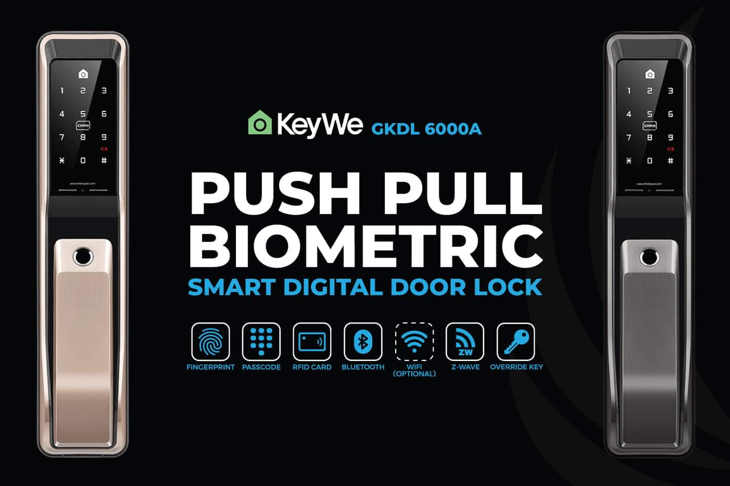 KeyWe Push Pull Door Lock-1