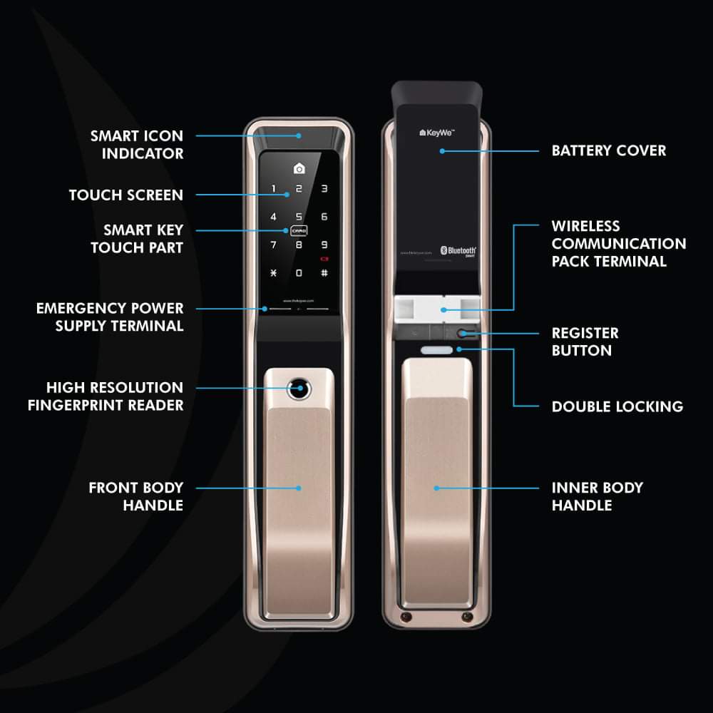 KeyWe Push Pull Door Lock-7