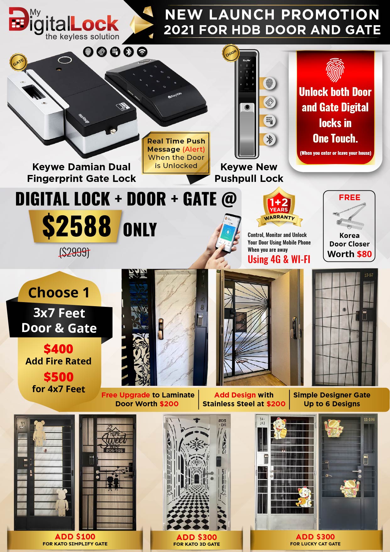 Door | Laminate HDB Bedroom Door | Promotion For HDB and Gate 2021