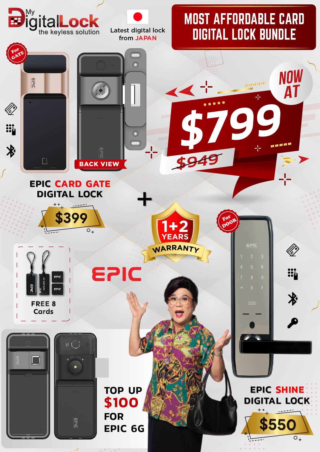 Epic Card Gate & Epic Shine Digital Lock