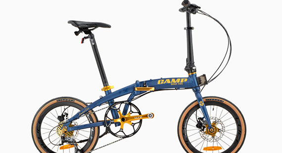 CAMP-GOLD-Mini-MATT-BLUE-foldable-bicycle
