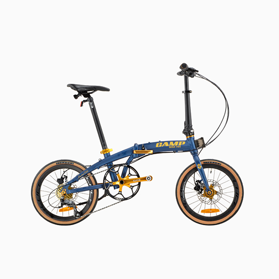 CAMP-GOLD-Mini-MATT-BLUE-foldable-bicycle