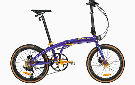 CAMP-GOLD-Sport-METALLIC-PURPLE-foldable-bicycle-with-speedometer