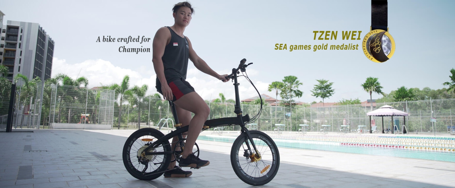 mobot camp gold folding bike