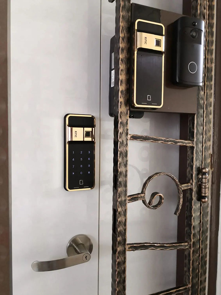 EPIC 24 Gold Dual Fingerprint Gate Lock-2