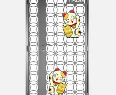 Lucky Cat Katoon Kato 3D Gate 4×7 Feet Grey