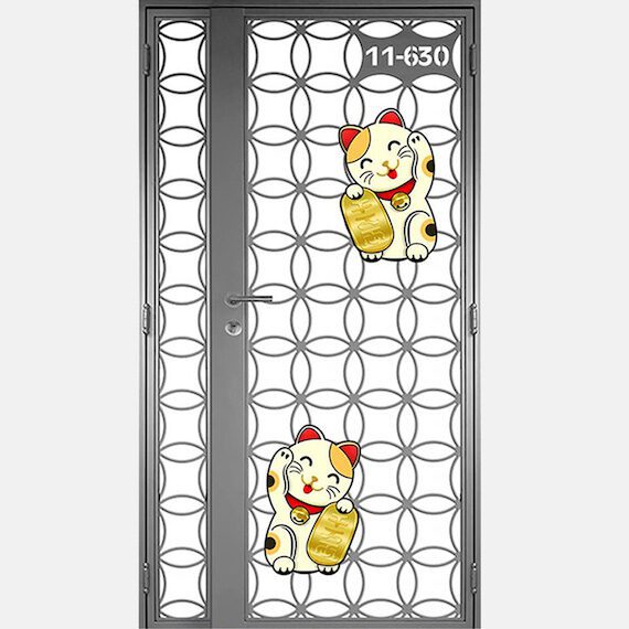 Lucky Cat Katoon Kato 3D Gate 4×7 Feet Grey