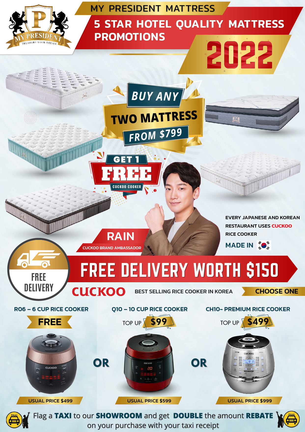 5 Star Hotel Quality Mattress Promotions 2022