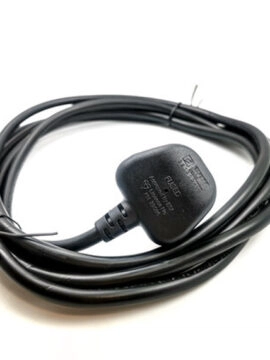 Pre-Wired 3 Meter Power Cord with British Plug