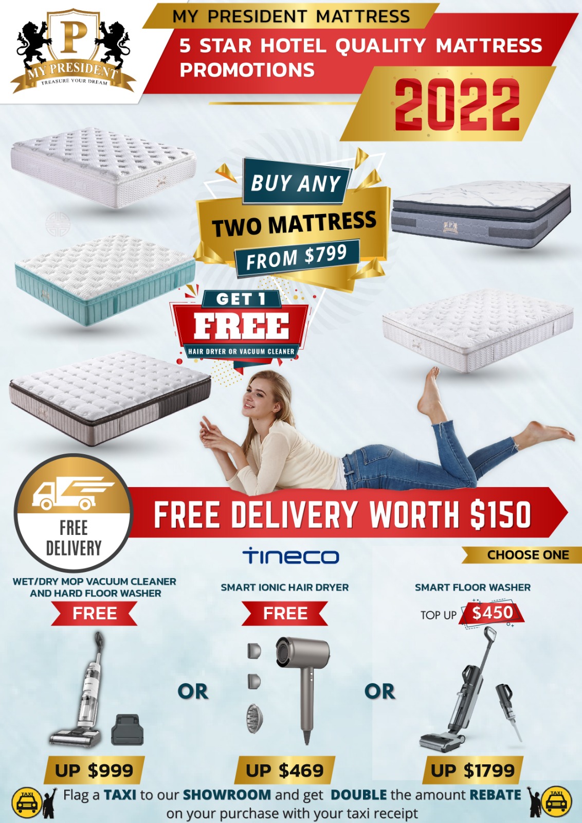 My President Mattress x Vacuum Cleaner Promotions