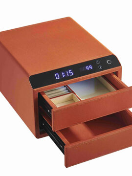 NIKAWA Feramo Leather Smart Safe box - Senji Orange