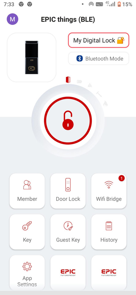 Mobile App for Digital Lock