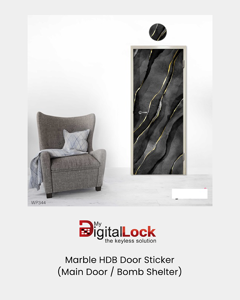Marble HDB Door Sticker