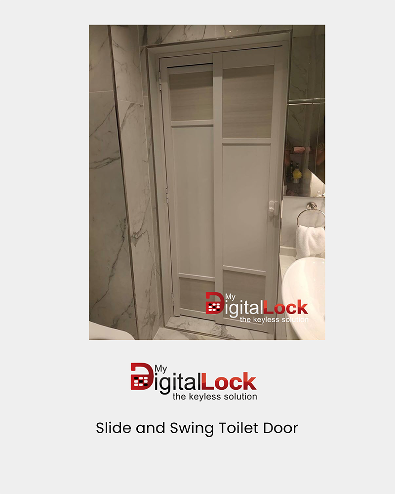 Slide and Swing Toilet Door