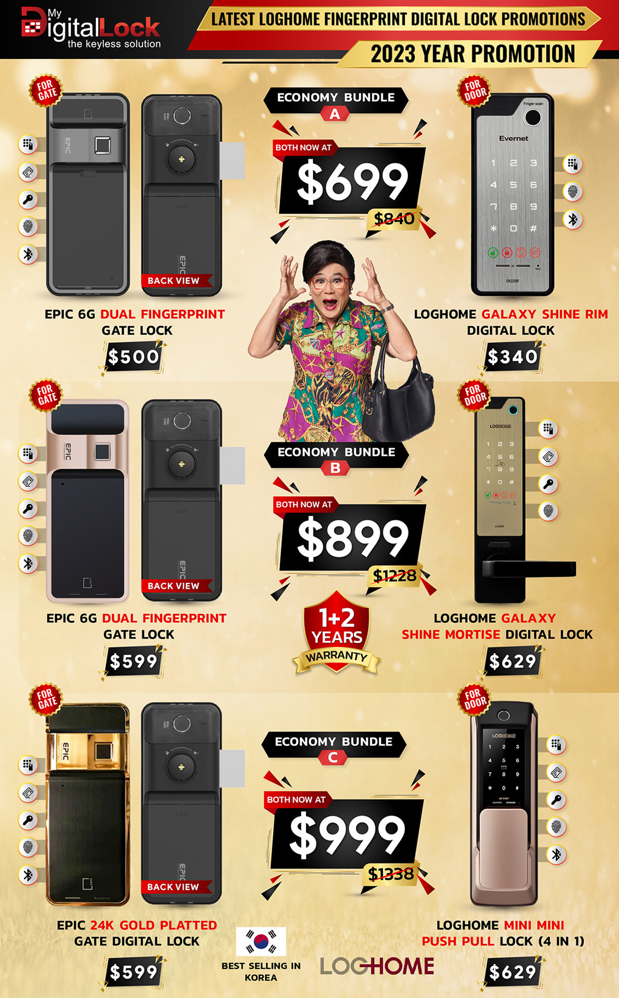 Latest-Loghome-Fingerprint-Digitallock-Singapore-2023-Promotion