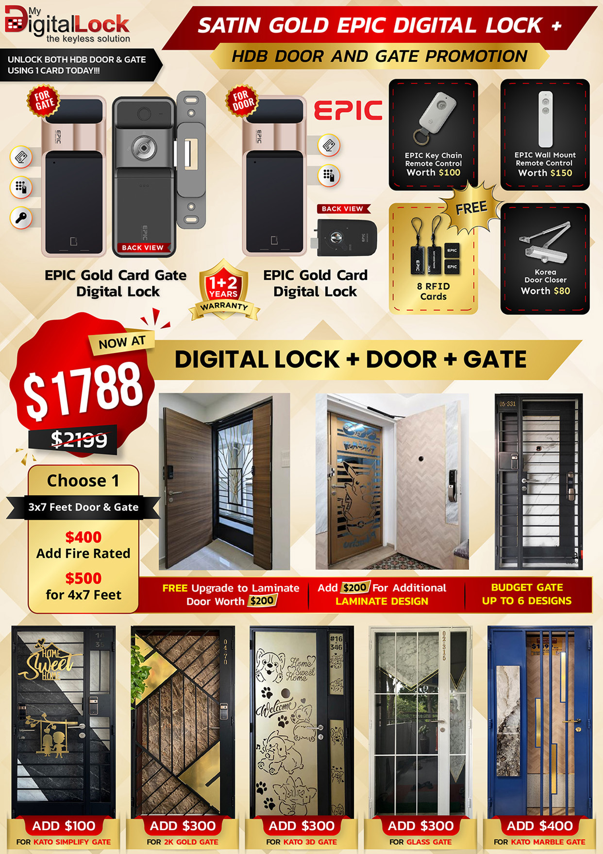 Satin-Gold-Epic-Digital-Lock-HDB-Door-Gate-Promotion