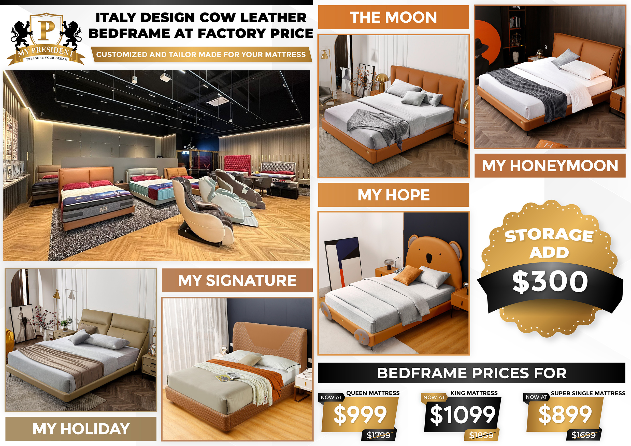 Italy-Design-Cow-Leather-Bedframe-at-Factory-price