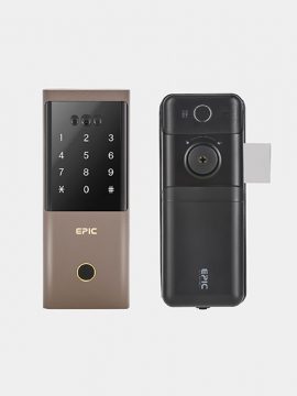 EPIC 8G Face Recognition Osaka Castle Grey Leather Smartphone Digital Lock