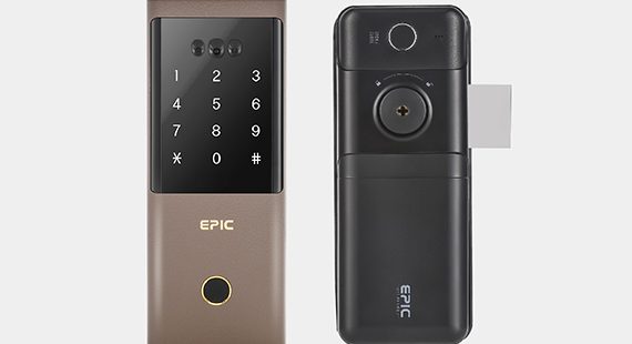 EPIC 8G Face Recognition Osaka Castle Grey Leather Smartphone Digital Lock