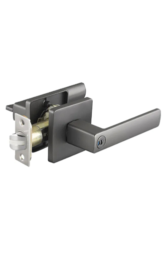 Lacasa 8371 Metallic Gun Grey Designer Bedroom Lever Lock