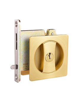 Lacasa Japan Sliding Door Hook (With Key) PVD Gold Nickel For pocket door Flush