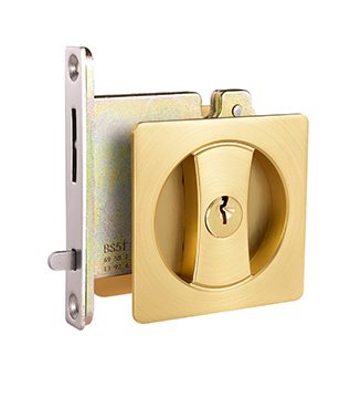 Lacasa Japan Sliding Door Hook (With Key) PVD Gold Nickel For pocket door Flush