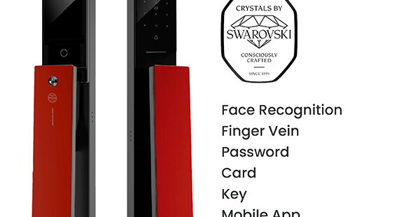 Moorgen-T5-Swarovski-Crystal-Digital-Lock-Ferrari-Red