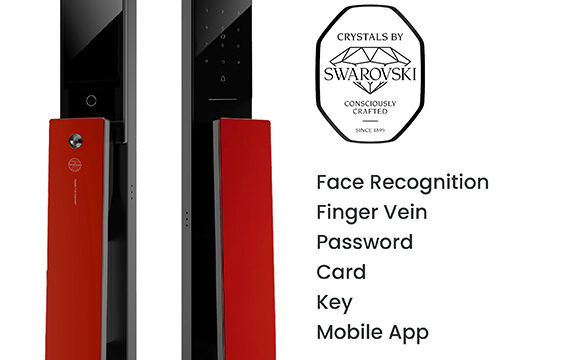 Moorgen-T5-Swarovski-Crystal-Digital-Lock-Ferrari-Red