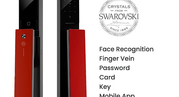 Moorgen T5 Swarovski Crystal Digital Lock (Ferrari Red)