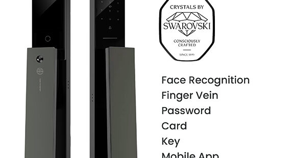 Moorgen-T5-Swarovski-Crystal-Digital-Lock-Metallic-Gun-Grey
