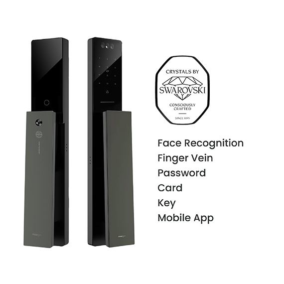 Moorgen-T5-Swarovski-Crystal-Digital-Lock-Metallic-Gun-Grey