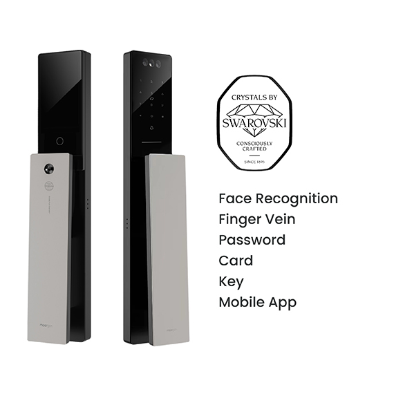 Moorgen-T5-Swarovski-Crystal-Digital-Lock-Platinum-Cool-Sliver