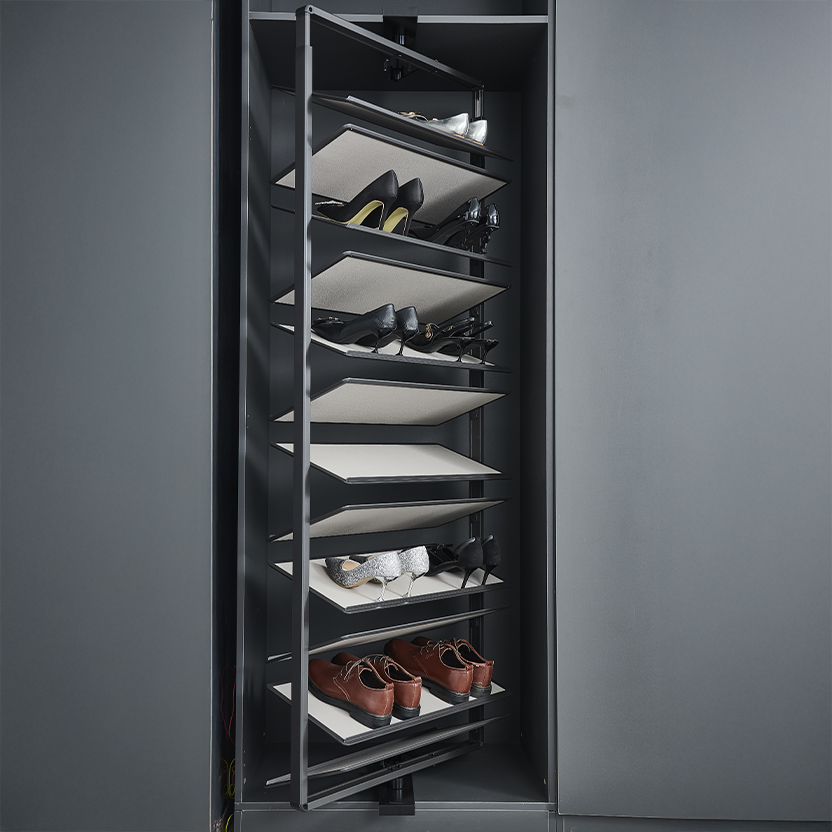 MDL - Lusano Rotating Leather Shoe Rack