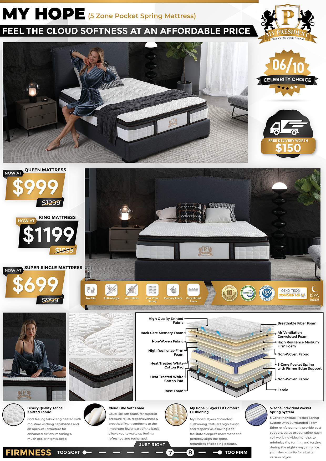 My-Hope-5-Zone-Pocket-Spring-Mattress-Afforadable-Price