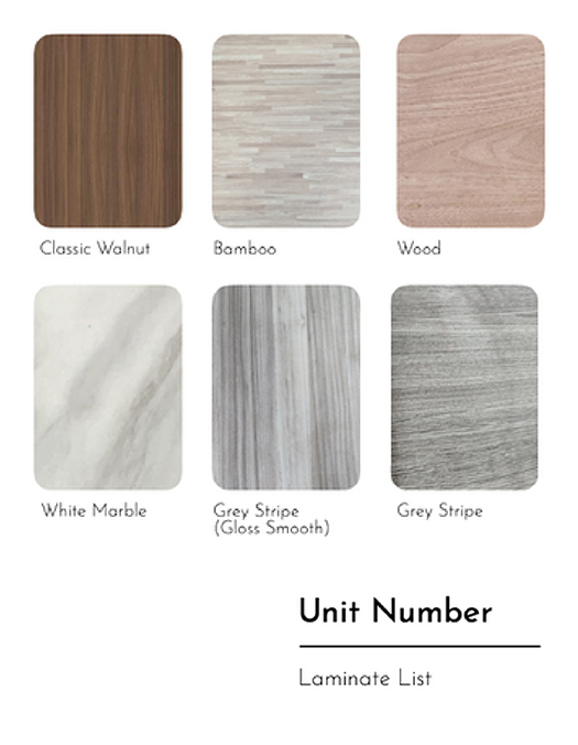 MyDigitalLock - Unit Number Laminate List MyDigitalLock - Unit Number Laminate List