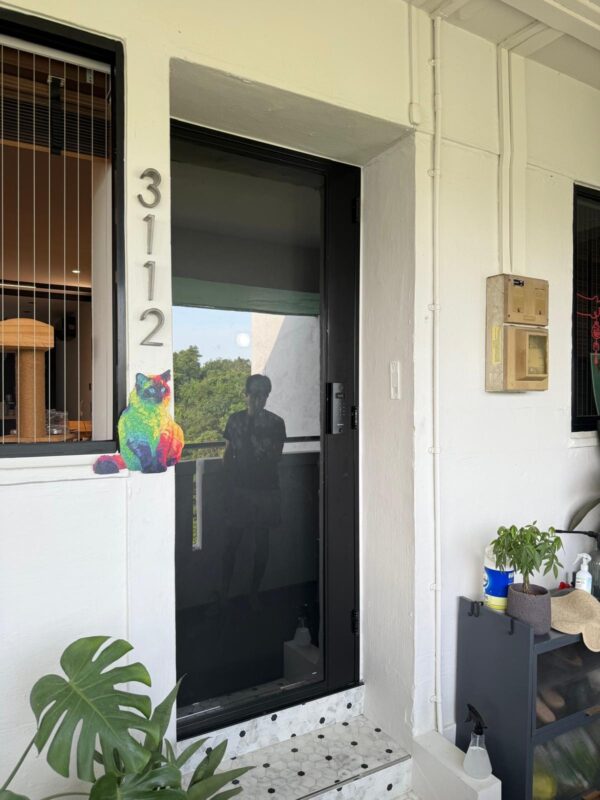 Designer HDB Glass Gate 3×7 Feet - Gallery