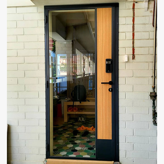Designer HDB Glass Gate 3×7 Feet - Gallery