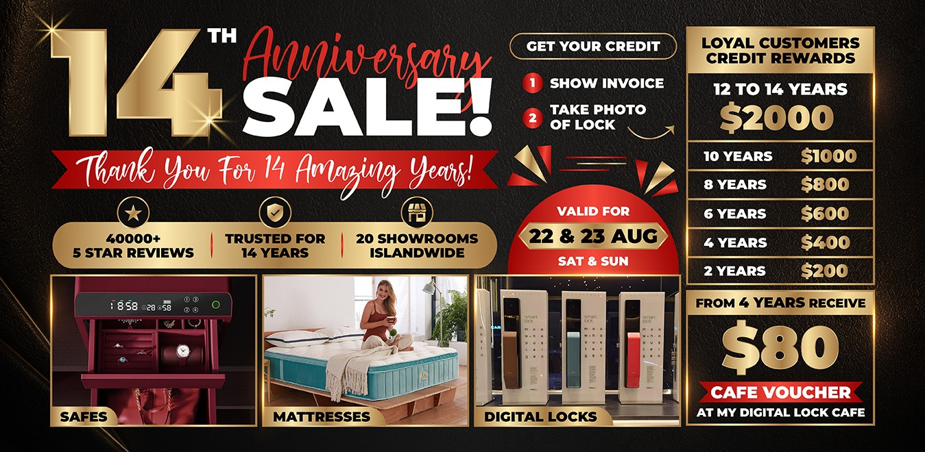 Mydigitallock - 14 Years Promotion Sale Banner