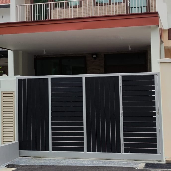 My Digital Lock - Aluminium Wood with Mild Steel Gate