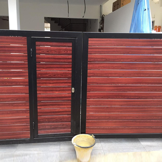 My Digital Lock - Aluminium Wood with Mild Steel Gate