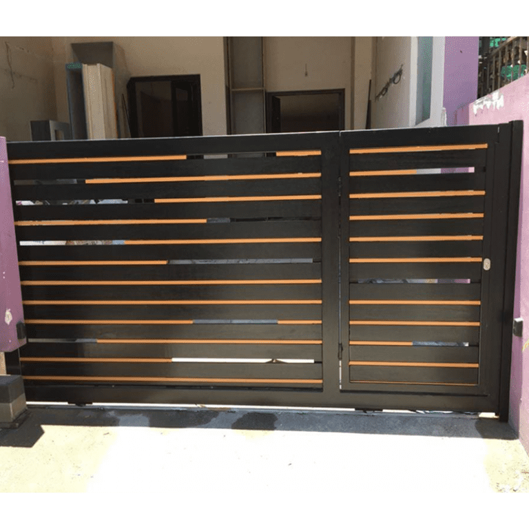 My Digital Lock - Aluminium Wood with Mild Steel Gate