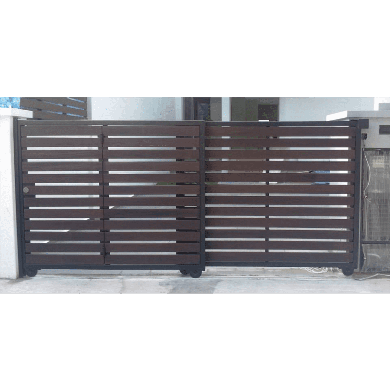 My Digital Lock - Aluminium Wood with Mild Steel Gate