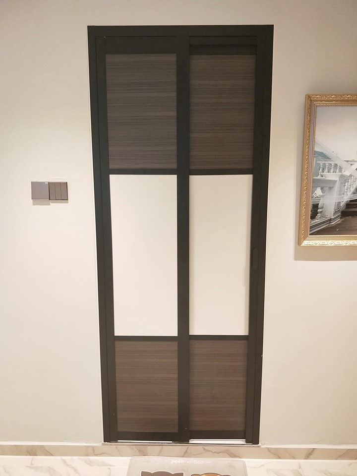 PVC Slide & Swing Toilet Door